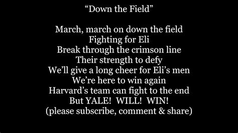 forward down the field lyrics